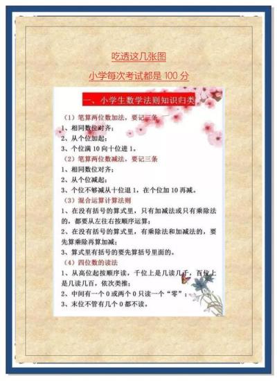 小学数学如何拿第一？