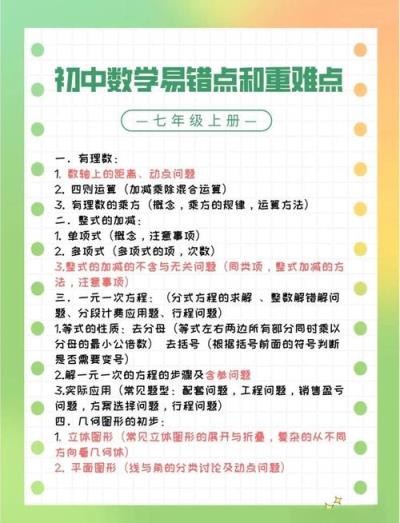 初中七年级数学提高方法有哪些？