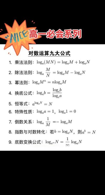 高中数学互逆运算有哪些？