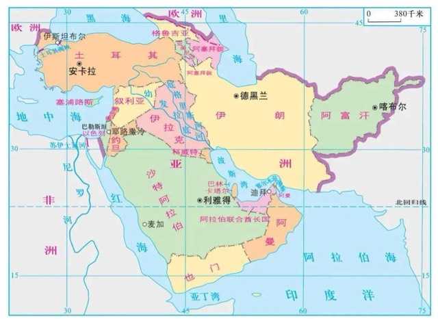 卡塔爾在世界地圖的位置，卡塔爾首都在哪里