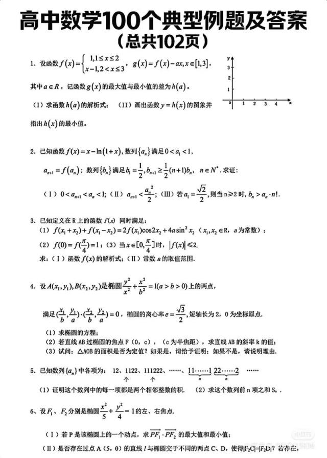 高中数学哪些题型比较好学？