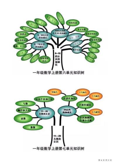 如何绘制小学生数学知识树图片？