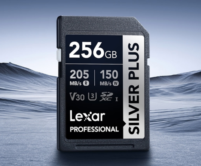 雷克沙256GB V30“超能大银卡”SD卡上架：读取速度达205MB/s